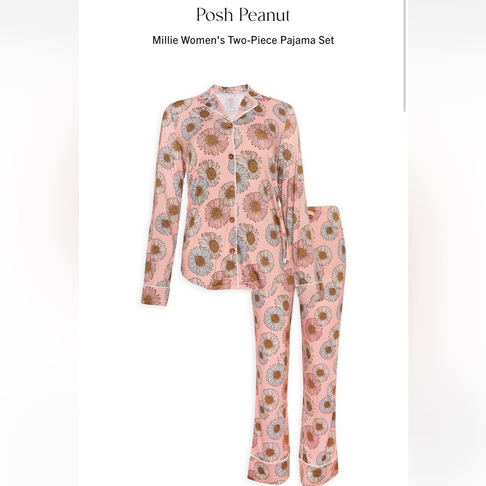 NWT women’s two piece pajama set posh peanut